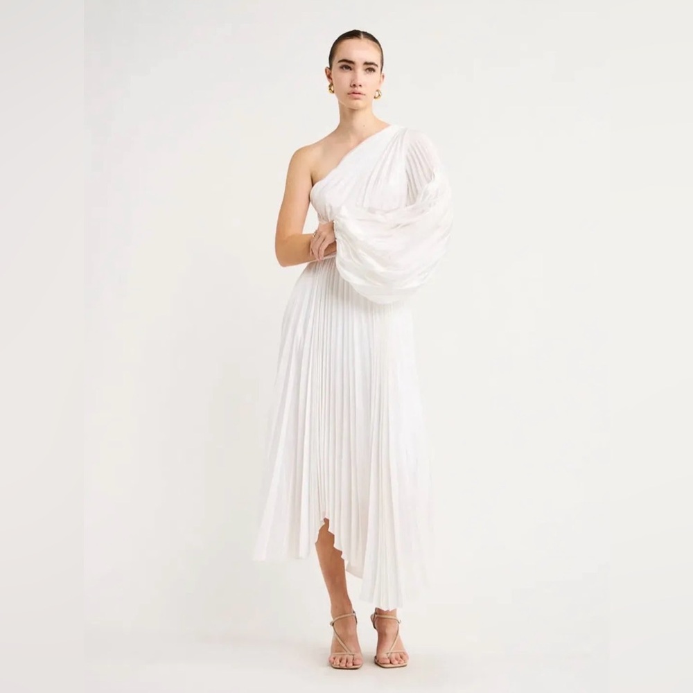 Acler Calais Pleated Midi Dress